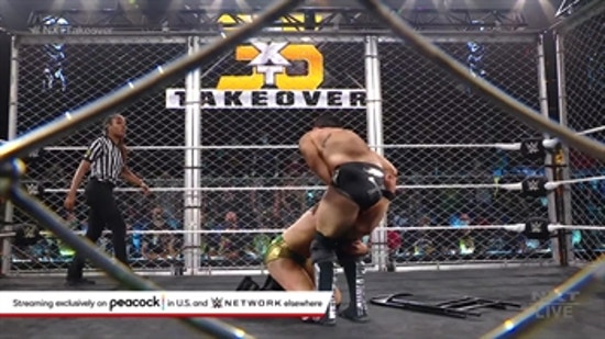 Adam Cole nails Kyle O'Reilly with Panama Sunrise inside a Steel Cage: NXT TakeOver 36 (WWE Network Exclusive)